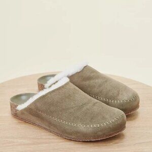 Jenni Kayne Shearling Lined Mule Clog, Size 40, Laurel, New without box
